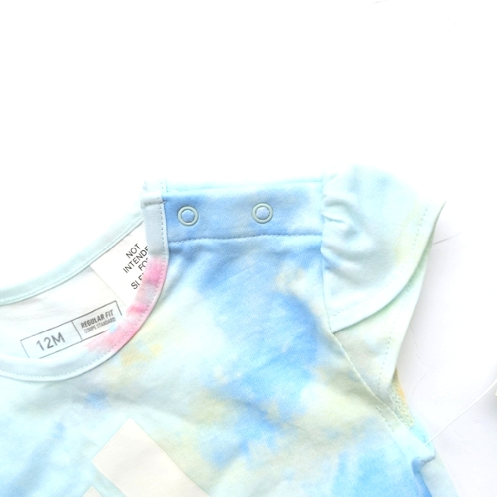 Adidas Infant Tie-Dye One Piece - Blue and Pink - Picture 3 of 6